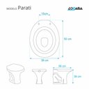 Ver imagem 2 de Assento Sanitario Poliester com Amortecedor Parati Bege Areia para Vaso Logasa