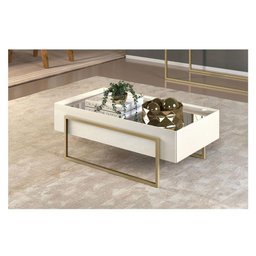 Mesa de Centro Pilar Off White - Dj Móveis - 2