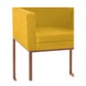 Poltrona Decorativa Bellinha Base de Ferro Bronze Corano Amarelo - Amarena Móveis - 5