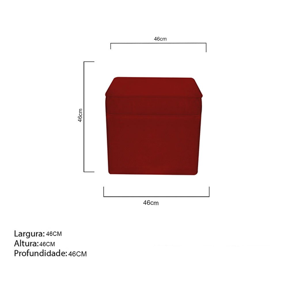 Kit Poltrona Amamentação Gabi com Balanço + Puff Vermelho - 5