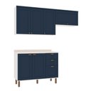 Ver imagem 2 de Armário de Cozinha Genialflex Flora Branco Azul