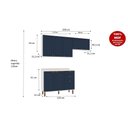 Ver imagem 3 de Armário de Cozinha Genialflex Flora Branco Azul