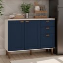 Ver imagem 5 de Armário de Cozinha Genialflex Flora Branco Azul