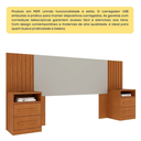 Ver imagem 2 de Cabeceira Barcelona Box Casal Ripada com Entrada USB - Tcil