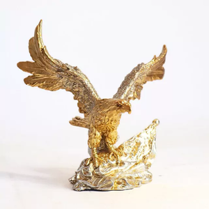 Águia Asas Abertas Estatua Decoração Resina Escultura 15cm