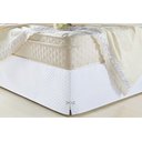 Ver imagem 1 de Saia Box Veneza Casal Padrão 01 Peça Matelada - Branco