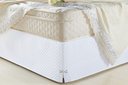 Ver imagem 1 de Saia Box Veneza Casal Padrão 01 Peça Matelada - Branco
