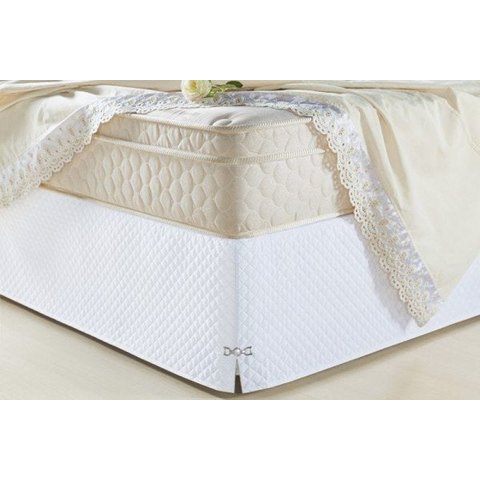 Saia Box Casal King Veneza 01 Peça Matelada - Branco
