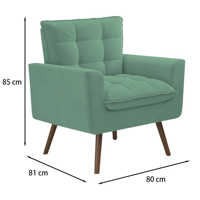 Kit 2 Poltronas Decorativas Pes Palito TCA 946 GM Milani Store - 4