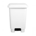 Ver imagem 1 de Lixeira 50l Retangular C- Pedal Branca Lar Plasticos 13241