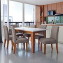 Ver imagem 2 de Conjunto Sala de Jantar Mesa Miami 1,60m 6 Cadeiras Trieste Dobuê