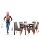 Ver imagem 6 de Conjunto Sala de Jantar Mesa Miami 1,60m 6 Cadeiras Trieste Dobuê