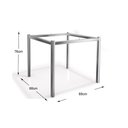 Ver imagem 3 de Mesa P/ Cozinha Reno C/ Tampo 90cm Cromada/nogueira - Kappesberg