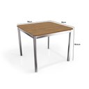 Ver imagem 2 de Mesa P/ Cozinha Reno C/ Tampo 90cm Cromada/nogueira - Kappesberg