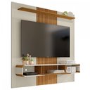 Ver imagem 3 de Painel para TV Até 65 Polegadas Lisboa 1 Porta 1 Prateleira Off White/Naturale - Móveis Bechara