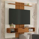 Ver imagem 1 de Painel para TV Até 65 Polegadas Lisboa 1 Porta 1 Prateleira Off White/Naturale - Móveis Bechara