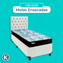 Ver imagem 4 de Kit Cama Box + Cabeceira + Colchão Solteiro Molas Ensacadas - Life Gold - Paropas