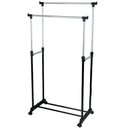 Ver imagem 5 de Arara Dupla de Roupas Regulável em Aço Inox com Sapateira