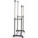 Ver imagem 7 de Arara Dupla de Roupas Regulável em Aço Inox com Sapateira