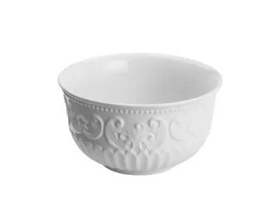 Bowl de Porcelana New Bone Angel Branco 12,5x7cm - 2 Unidades Lyor - 1