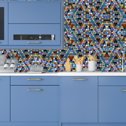 Pastilha Aluminio Adesiva Decoração Banheiro Cozinha Colmeia - 4