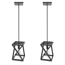 Ver imagem 1 de Kit 2 Pendentes Luminárias Quadrada Industrial Preto