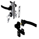 Ver imagem 2 de Ls - Conjunto Fechadura Euro 65 com Maçaneta Flare L30 Udinese 325/65 Preto