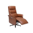 Ver mais imagens de Poltrona do Papai Reclinável Elétrica Bimotor Alabama com Massagem Aquecimento Entrada Usb Pu Carame