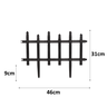 Kit com 1,4m de Cerca Estilo Madeira Plástica Decorativa para Jardim e Canteiro - Preto - 2