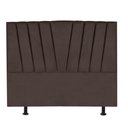 Ver imagem 1 de Cabeceira Estofada Cama Box King Bélgica 195cm Suede Marrom