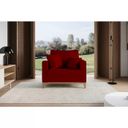 Ver imagem 2 de Poltrona Decorativa Pes e Base em Madeira Beny Veludo Marsala