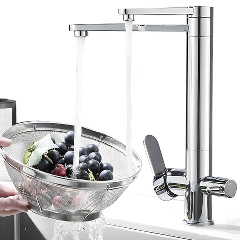 Torneira de Bancada Mesa Monocomando de Filtro Luxo Gourmet Bico 360º + Suporte Filtro Quente Frio C