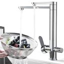 Ver imagem 1 de Torneira de Bancada Mesa Monocomando de Filtro Luxo Gourmet Bico 360º + Suporte Filtro Quente Frio C