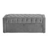 Calçadeira Baú Para Cama Box Emma Suede Cores - DS Estofados - King - Cinza - 2