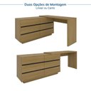 Ver imagem 5 de Escrivaninha em L ou Reta Oring 6 Gavetas 230cm CabeCasa MadeiraOriginals Carvalho