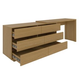 Mesa para Escritório Diretor em L 6 Gavetas Oring Yescasa - 6