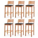 Ver imagem 3 de Kit 6 Banquetas de Cozinha Siena em Madeira Maciça Preto