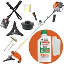 Ver imagem 1 de Roçadeira Profissional Vulcan VR430P Faca 3 Pontas + Óleo Lubrificante Stihl 2 Tempos 500ml