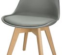 Ver imagem 5 de Cadeira Charles Eames Leda Luisa Saarinen Design Wood Estofada Base Madeira - Cinza
