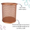 Porta Lapis Aramado Redondo Rose Gold 10cm - 2