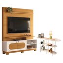 Ver imagem 1 de Estante Home Theater Axis Cinamomo Off White com Aparador Infinity Off White - Hb Móveis