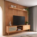 Ver imagem 2 de Rack para Sala com Painel Ripado para Tv 60 Pol Ada D03 Freijó - Lyam Decor