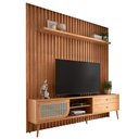 Ver imagem 1 de Rack para Sala com Painel Ripado para Tv 60 Pol Ada D03 Freijó - Lyam Decor