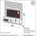 Ver imagem 4 de Rack para Sala com Painel Ripado para Tv 60 Pol Ada D03 Freijó - Lyam Decor