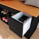 Ver imagem 4 de Sapateira Multifuncional Princesa 2 Gavetas - G4 Magazine - Preto/ Freijó