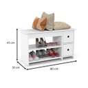 Ver imagem 5 de Sapateira Multifuncional Princesa 2 Gavetas - G4 Magazine - Preto/ Freijó