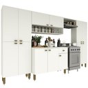 Ver imagem 6 de Armário de Cozinha Modulada Completa Compacta Balcão Madrid Branco 4 - Rosafor