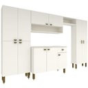 Ver imagem 7 de Armário de Cozinha Modulada Completa Compacta Balcão Madrid Branco 4 - Rosafor