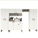 Ver imagem 5 de Armário de Cozinha Modulada Completa Compacta Balcão Madrid Branco 4 - Rosafor