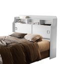 Ver imagem 3 de Cabeceira Box Casal Jessica 1,45m Com 2 Portas E Nichos - Branco - Cor: Branco